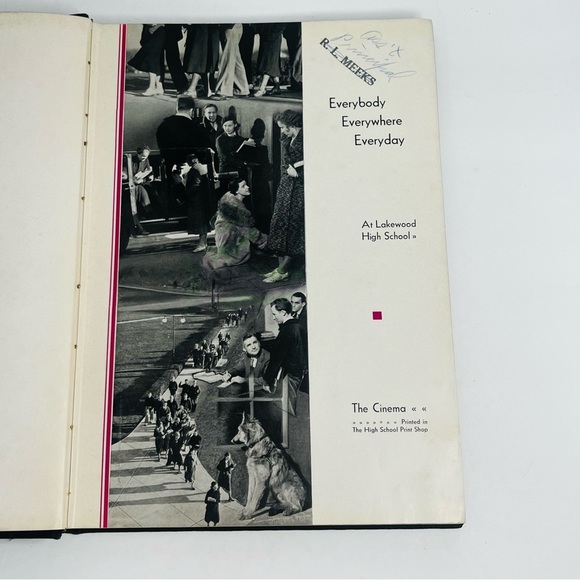 1933 lakewood high school yearbook ohio vintage cinema - Picture 4 of 13